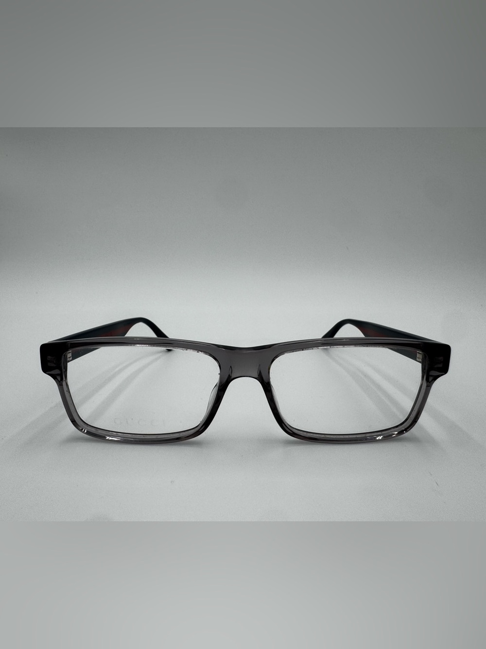 Gucci Smoky Gray Rectangular Eyeglasses - Picture 3 of 8